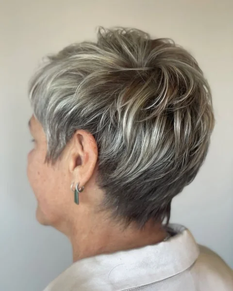 Layered Pixie, Back View