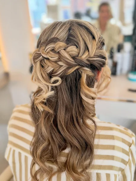 Pretty Braided Hairstyle Half Up