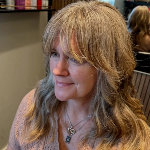Wavy Layered Cut with Side Bangs