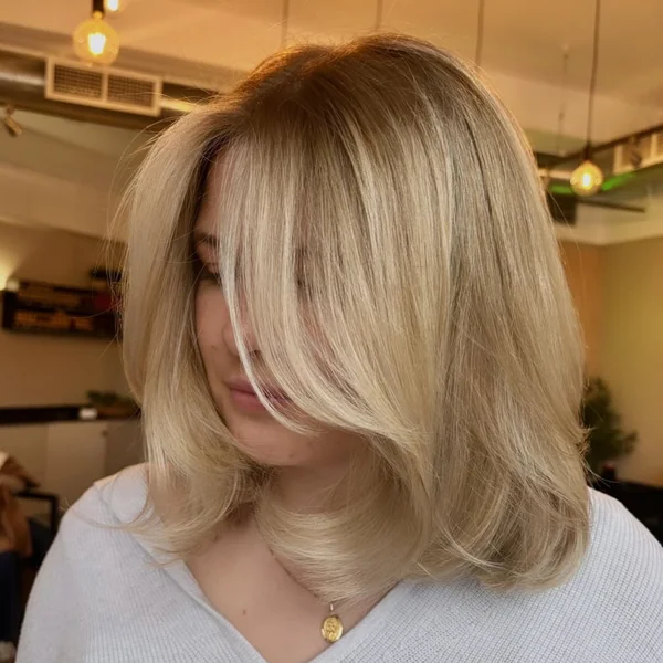 Old Money Long Bob in Honey Blonde