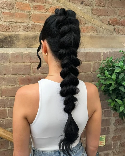 Sleek High Bubble Ponytail