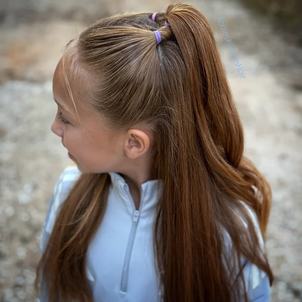 Simple High Ponytail for School