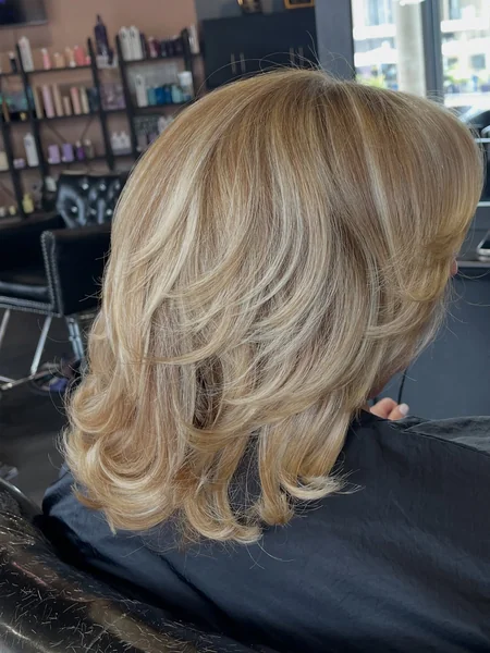 Long Layered Shag with Curled Ends