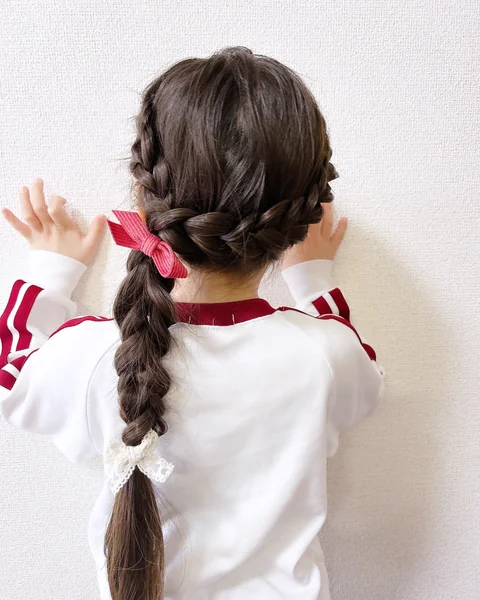Dutch Braid into Braided Ponytail
