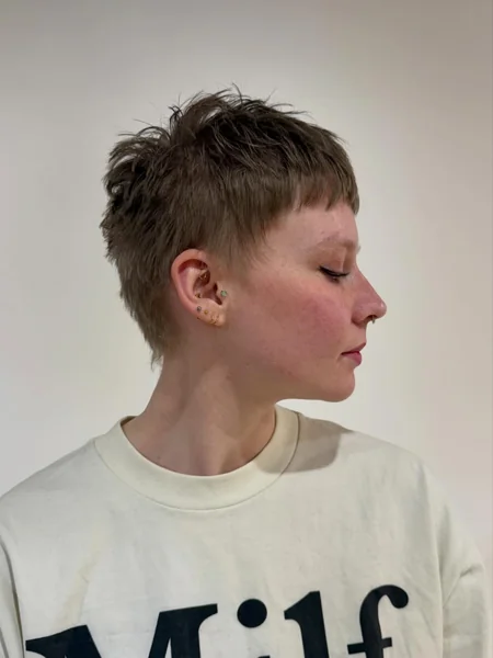 Textured Undercut Pixie for Fine Hair