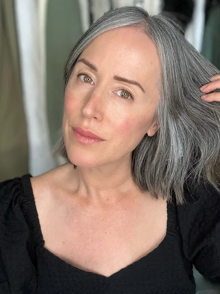 Sleek Medium Gray Bob