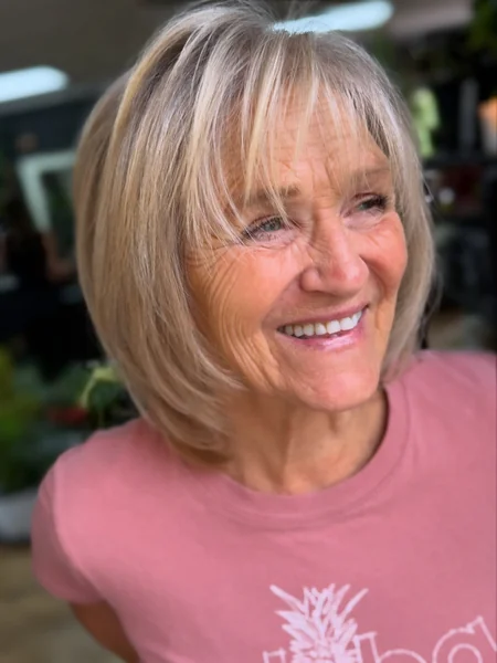 Short Bob with Side-Swept Bangs