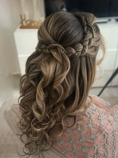 Bridal Side Braid with Pins
