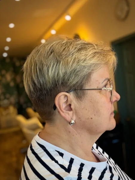 Layered Pixie for Fine Hair Over 50