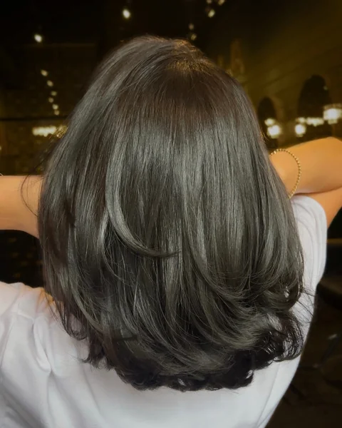 Medium Layered Bob with Flipped Ends