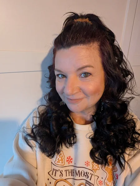 Long Curly Half-Up Hairstyle