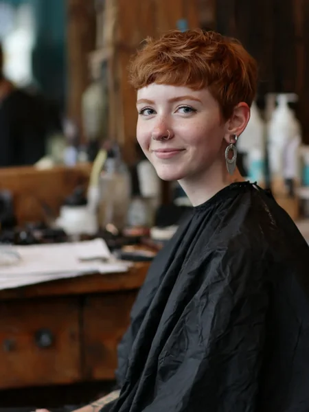 Curly Cropped Pixie for Round Faces