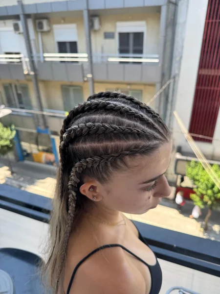 Half Back Braided Hairstyle