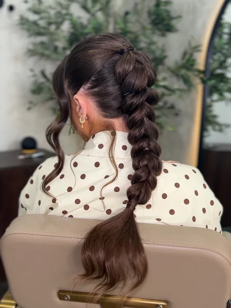 Bubble Braid with Face-Framing Pieces
