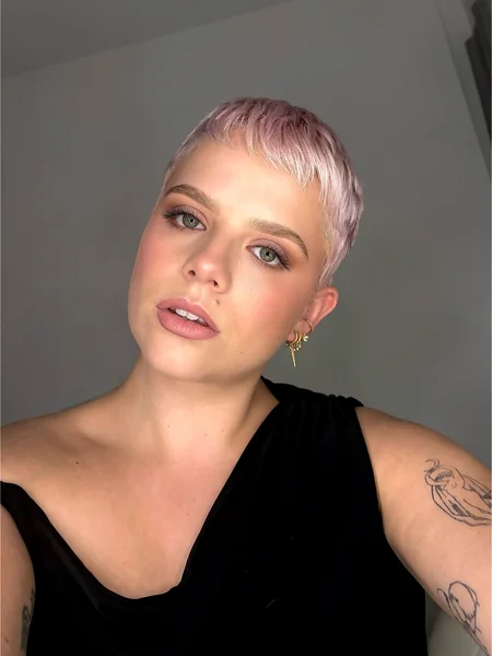 Very Short Pink Pixie for Fine Hair