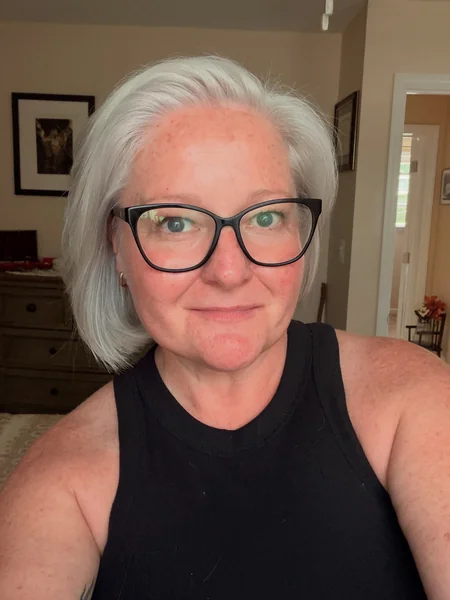 Tousled Long Wavy Gray Hair