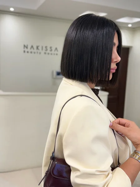 Sleek Blunt Bob for Thick Hair