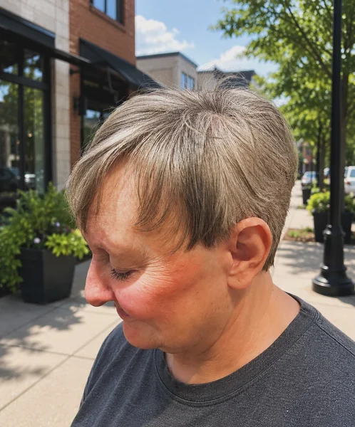 Soft Gray Pixie Profile