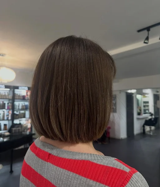 Sleek Angled Bob for Thick Hair