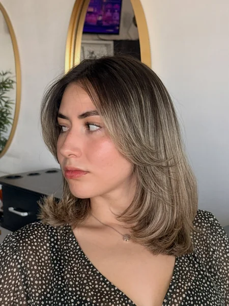 Ash-Toned Layered Haircut, Side View