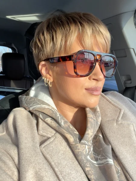 Long Layered Blonde Pixie