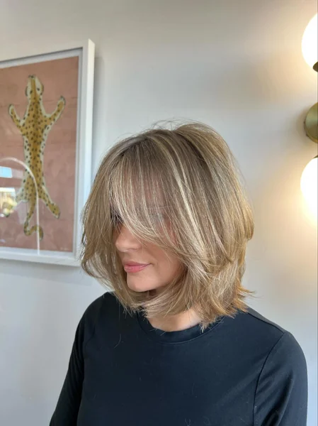 Medium Layered Bob for Fine Hair