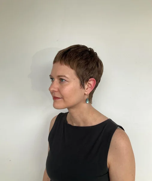 Feminine Cropped Pixie for Fine Hair