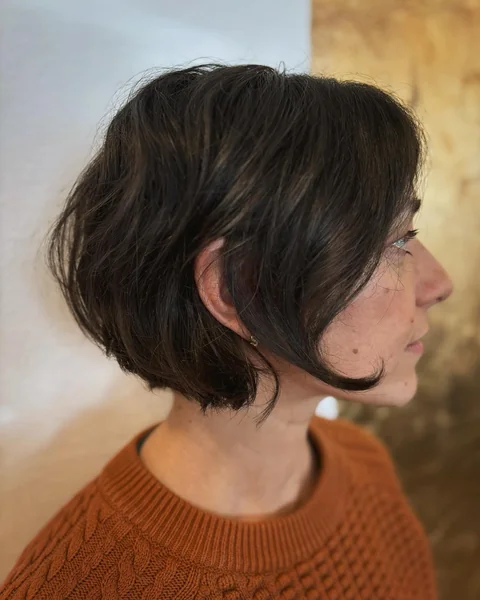 French Bob Haircut Older Woman