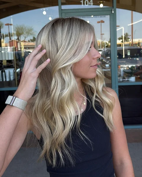 Blonde Beach Waves Hairstyle