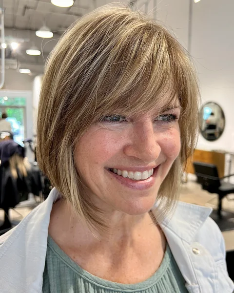 Blonde Bob with Wispy Fringe