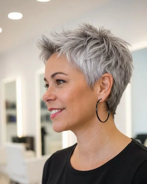 Spiky Textured Pixie Crop