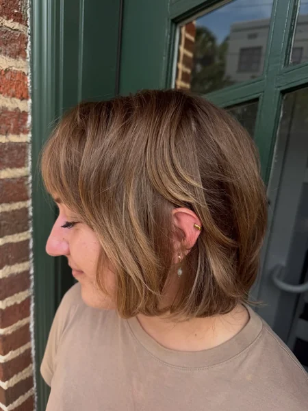 Layered Bob with Soft Wispy Bangs