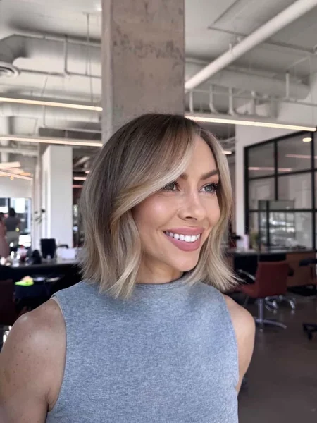 Soft Wavy Blonde Bob
