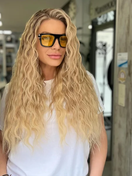 Crimped Blonde Beach Waves