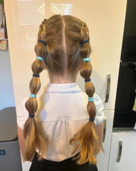Bubble Pigtails for School