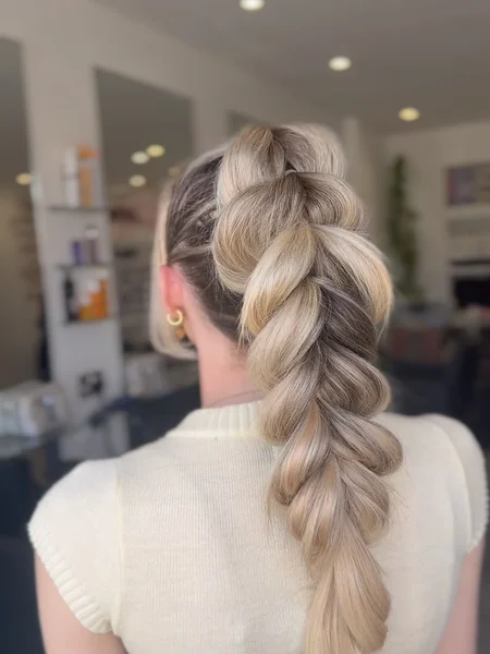 Long Hair Bubble Ponytail