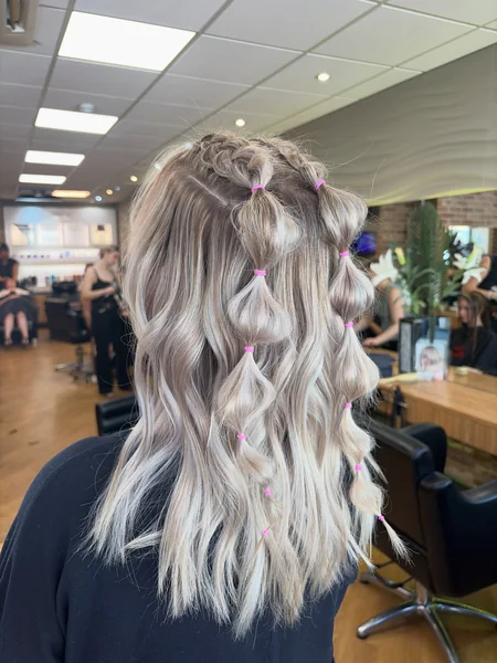 Bubble Braid Beach Hairstyle