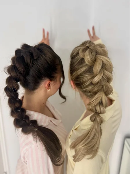 Matching Bubble Braids for Two