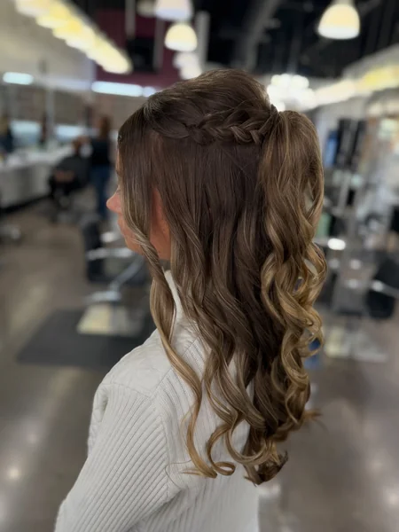 Half Ponytail Braided Hairstyle