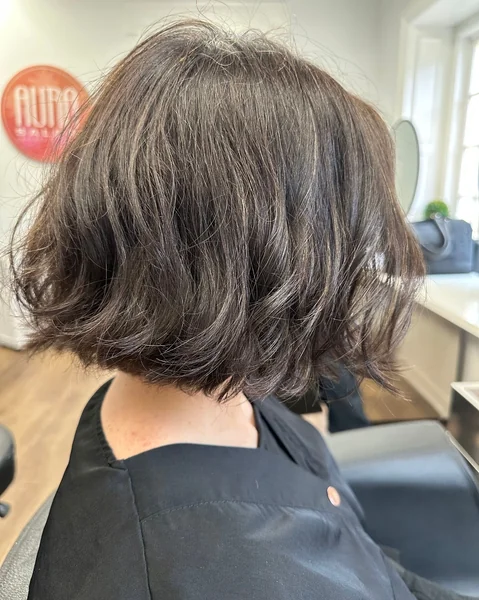 Choppy Wavy Bob Back View