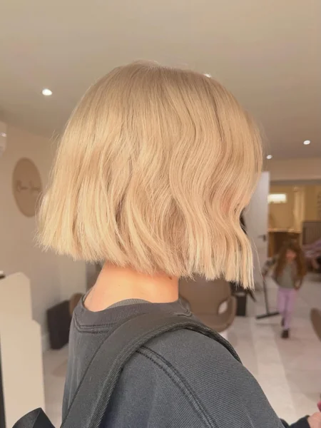 Honey Blonde Wavy Bob
