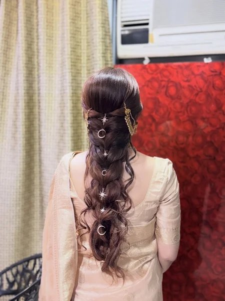 Half-Up Braid with Celestial Charms