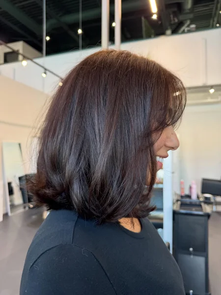 Sleek Long Bob for Thick Hair