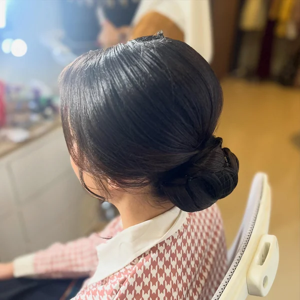 Office bun hairstyles for long hair