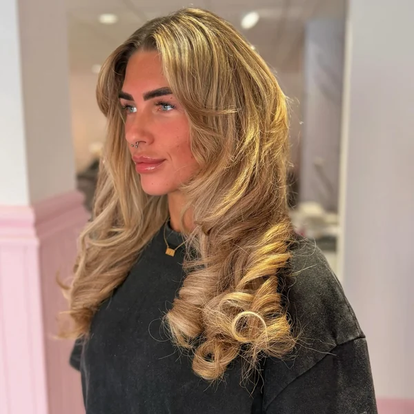 Mid Length Blow Dry Hairstyle