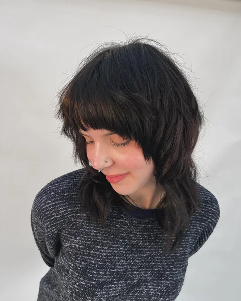 Shaggy Octopus Cut with Heavy Bangs