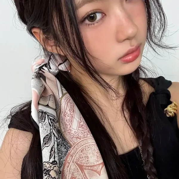 Side-Tied Scarf with Soft Braid