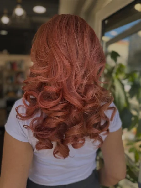 Cute Copper Blow Dry Curls