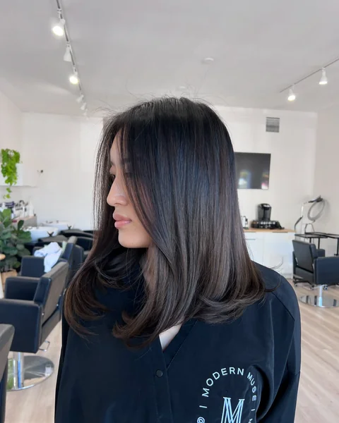 Sleek Ash Brown Straight Lob