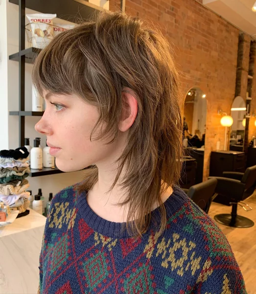 Short Choppy Octopus Cut with Wispy Bangs